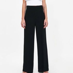 Zara black wide leg trousers